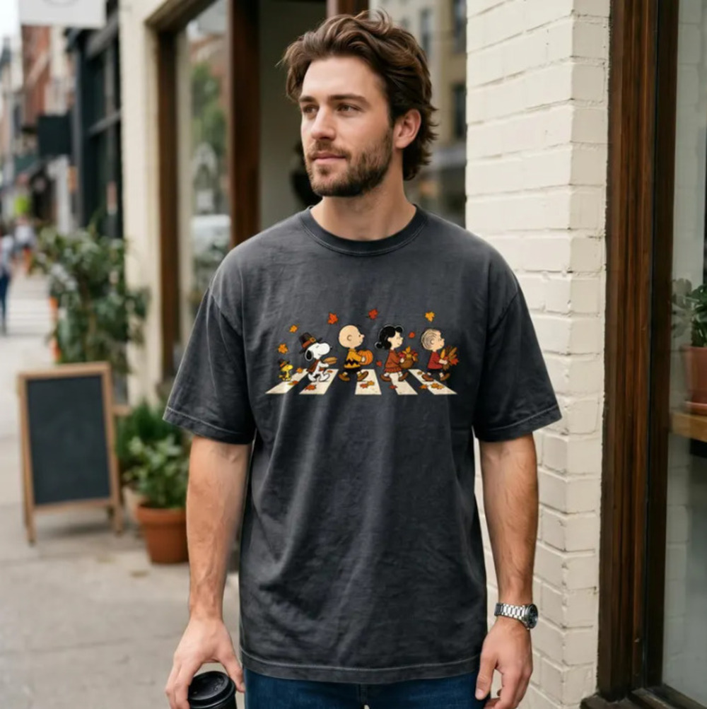 Thanksgiving Fall Graphic Tee, Autumn Harvest Shirt, Cute Dog & Friends Tee